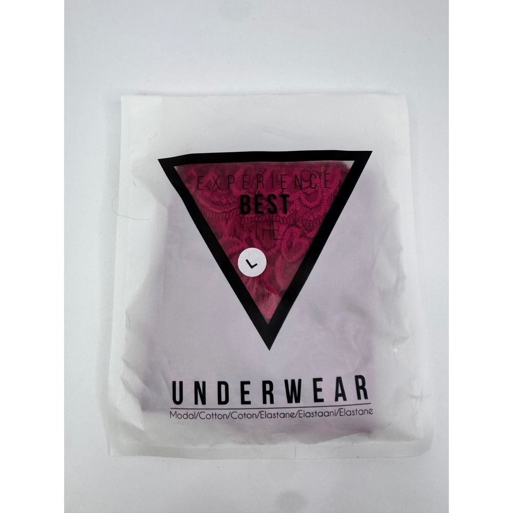 Experience Best The Women Magenta Pink Floral Lace High Waisted Brief‎ Panties L